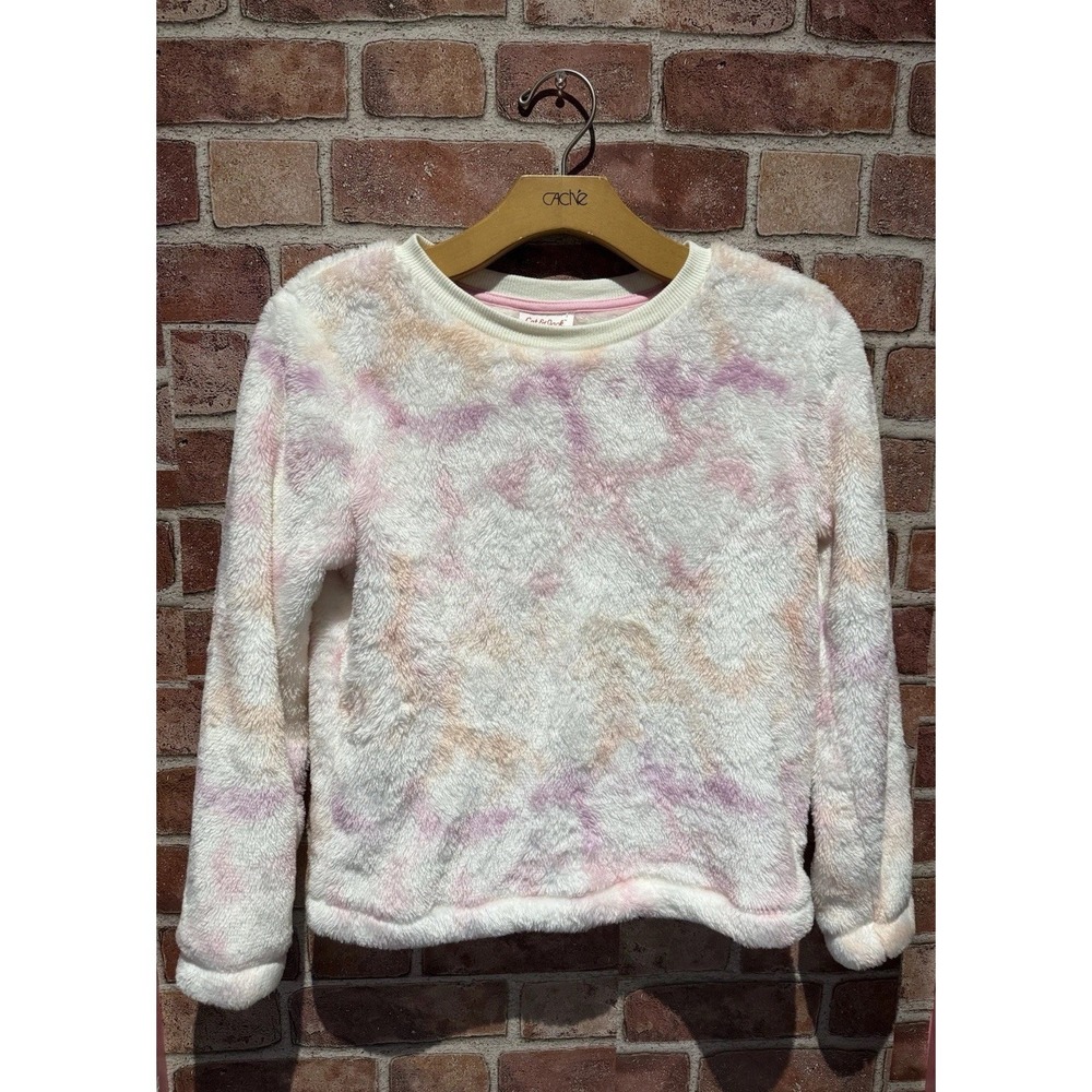 Cat & Jack Tye Dye Fleece Casual Sweatshirt Girls Kid's Size Large